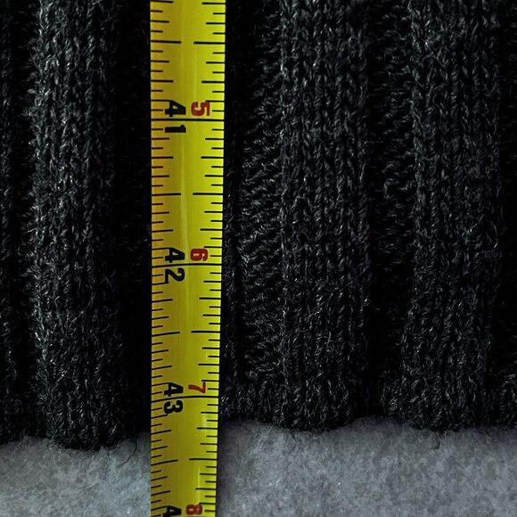 Midi Sweater Dress SZ Med Academia School Girl Retro Pleats Grey College Chic - Picture 7 of 10